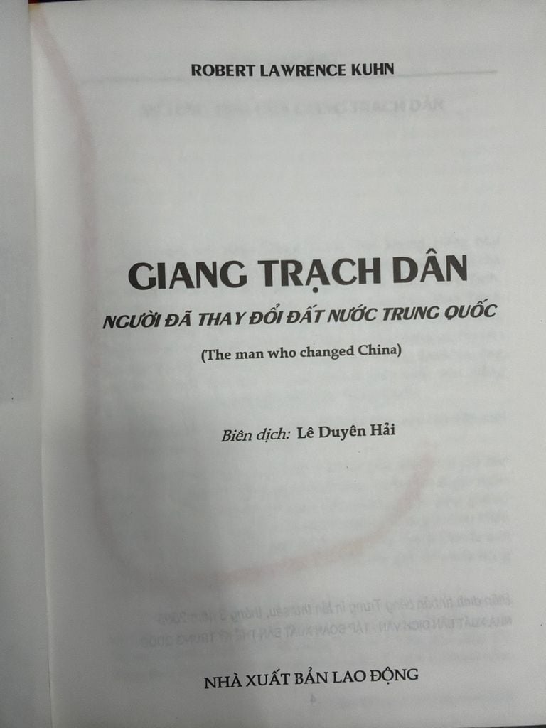  Giang Trạch Dân Người Đã Thay Đổi Đất Nước Trung Quốc – Robert Lawrence Kuhn 