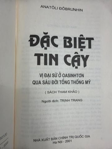  Đặc Biệt Tin Cậy – Anatôli Đôbrunhin 