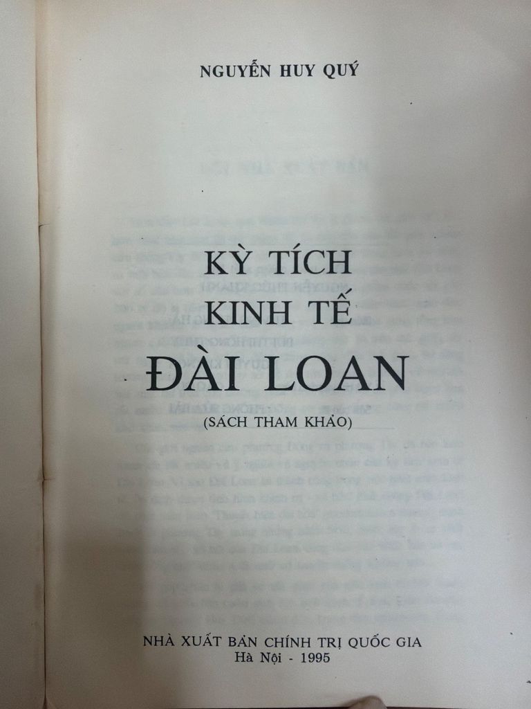  Kỳ Tích Kinh Tế Đài Loan – Nguyễn Huy Quý 