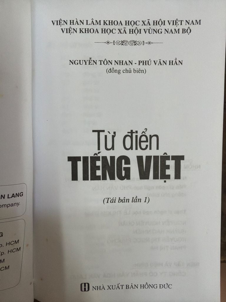  Từ Điển Tiếng Việt – Nguyễn Tôn Nhan, Phú Văn Hằn 