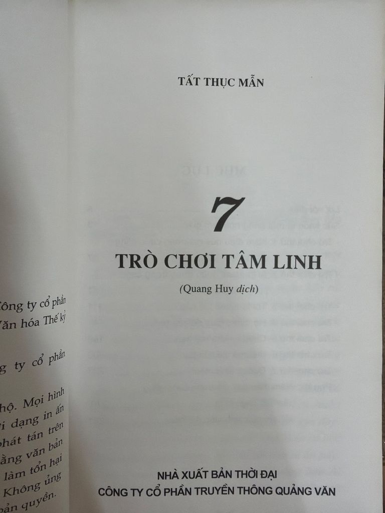  7 Trò Chơi Tâm Linh – Tất Thục Mẫn 