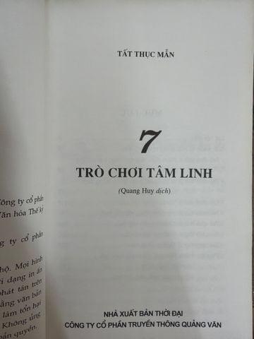  7 Trò Chơi Tâm Linh – Tất Thục Mẫn 