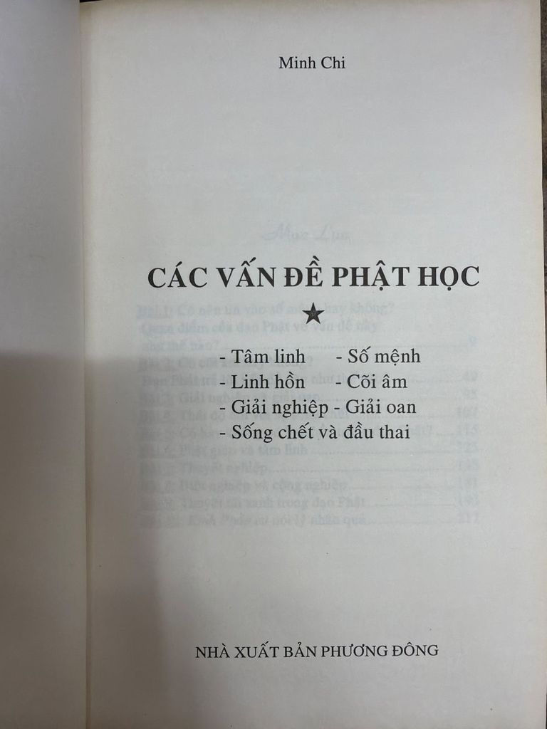  Các Vấn Đề Phật Học – Minh Chi 
