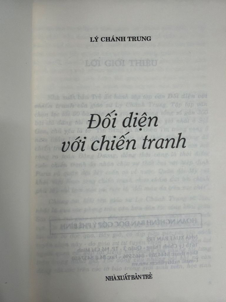  Đối Diện Với Chiến Tranh – Lý Chánh Trung 