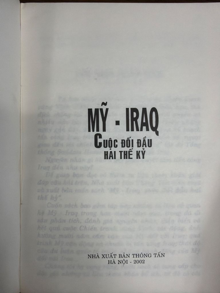  Mỹ Iraq Cuộc Đối Đầu Hai Thế Kỷ 