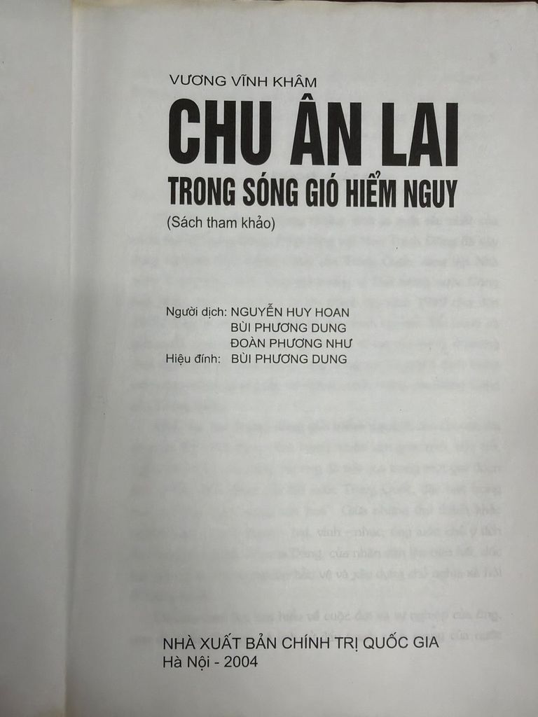  Chu Ân Lai Trong Sóng Gió Hiểm Nguy – Vương Vĩnh Khâm 