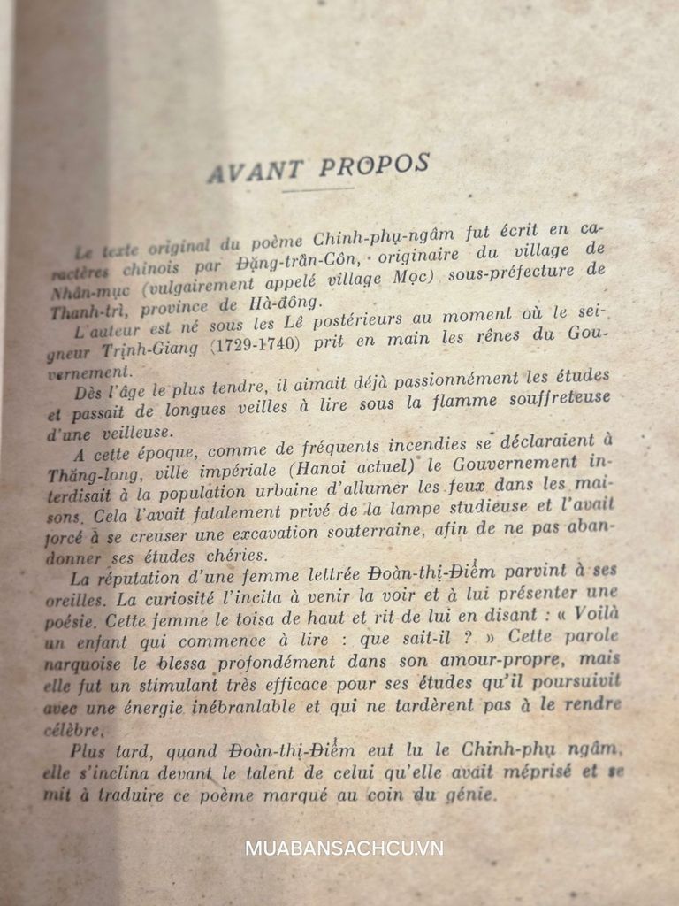  Chinh Phụ Ngâm - Đoàn Thị Điểm ( Bùi Văn Lăng Dịch Tiếng Pháp) 1943 