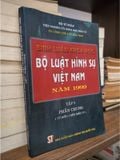  Bình Luận Khoa Học Bộ Luật Hình Sự Việt Nam Năm 1999 - Ts. Uông Chu Lưu 