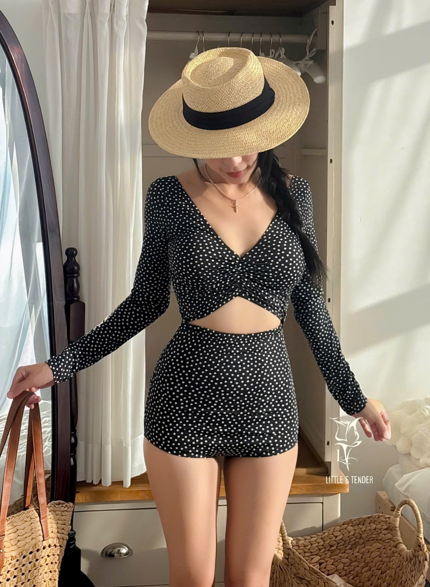 XAVIA SWIMSUIT - ÁO TẮM MỘT MẢNH NHÚN NGỰC LƯNG CÀI (SALE)