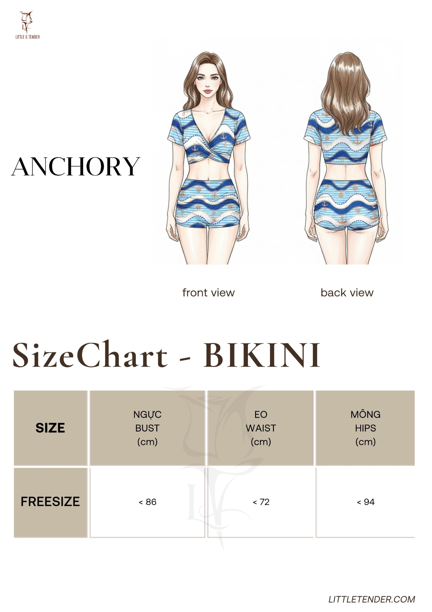 ANCHORY SWIMSUIT - SET BIKINI HỌA TIẾT MỎ NEO