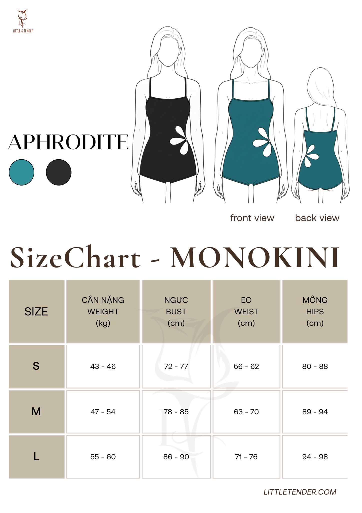 Aphrodite Swimsuit - Áo Tắm 1 Mảnh Eo Hoa Sexy