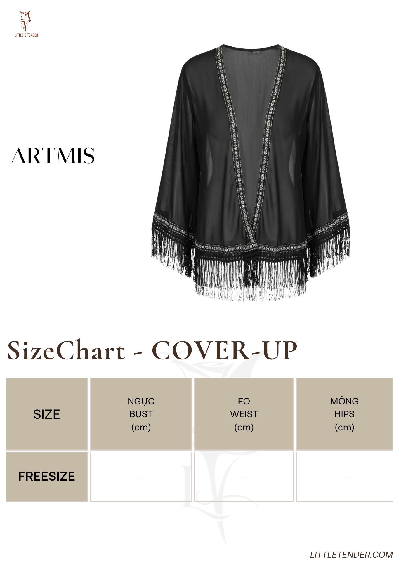 ARTMIS COVER UP - ÁO KHOÁC THỔ CẨM SEXY LƯỚI MỎNG