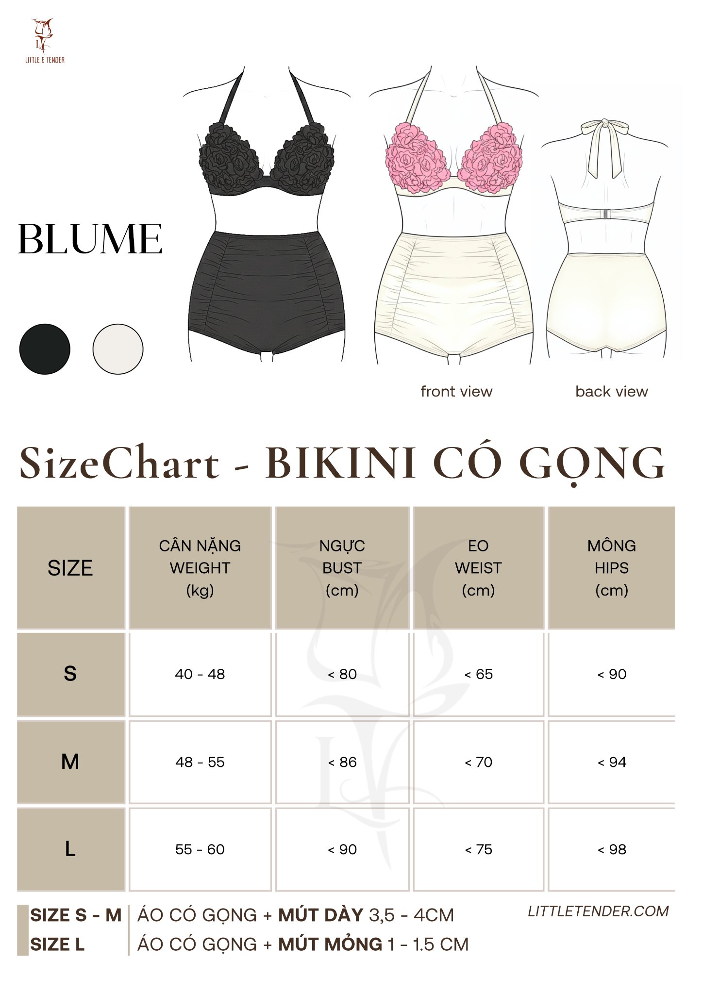 Blume Swimsuit SALE - Áo Tắm 2 Mảnh Đính Hoa Thủ Công