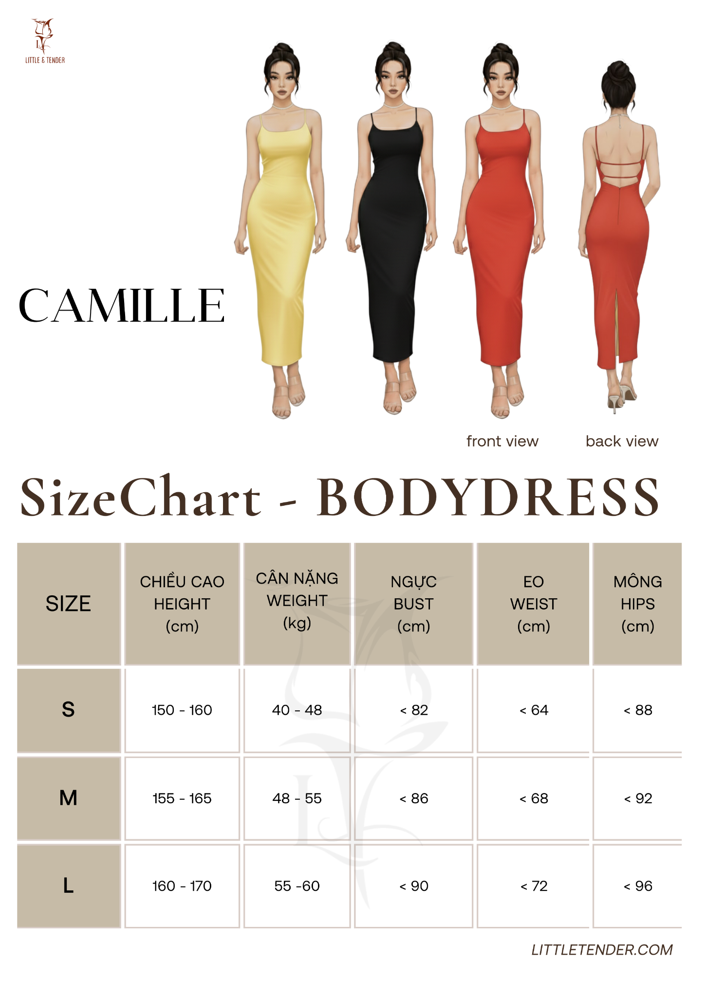 CAMILLE MIDI DRESS - ĐẦM BODY ÔM DÁNG THIẾT KẾ HỞ LƯNG