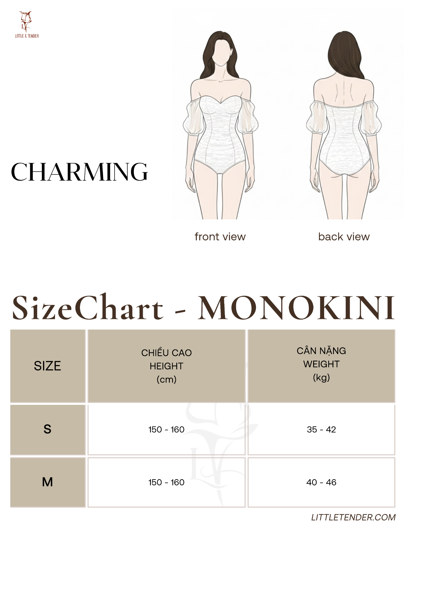Charming Swimsuit - Áo Tắm 1 Mảnh Form Nhỏ