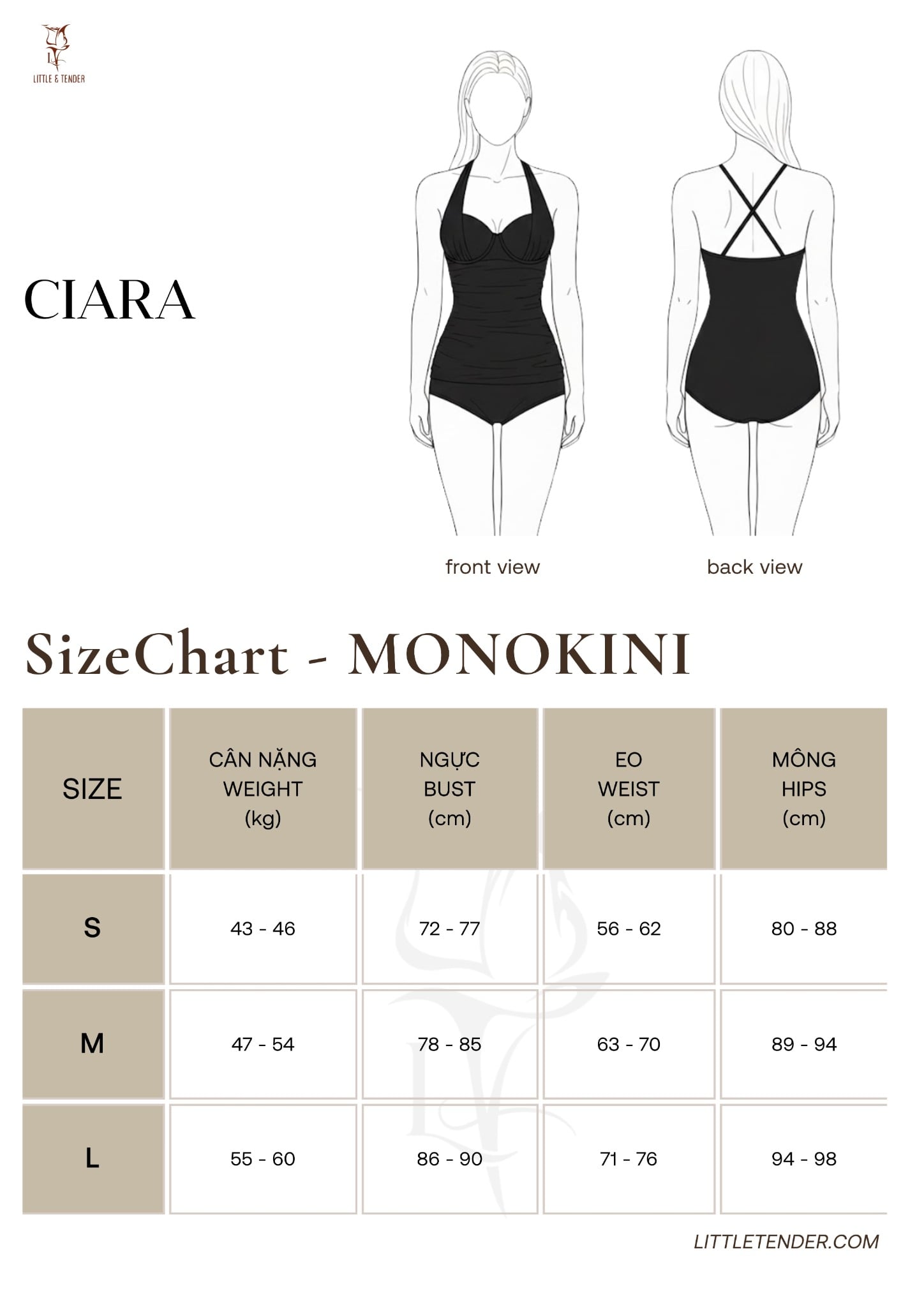 CIARA SWIMSUIT - ÁO TẮM MỘT MẢNH GỌNG CỔ YẾM