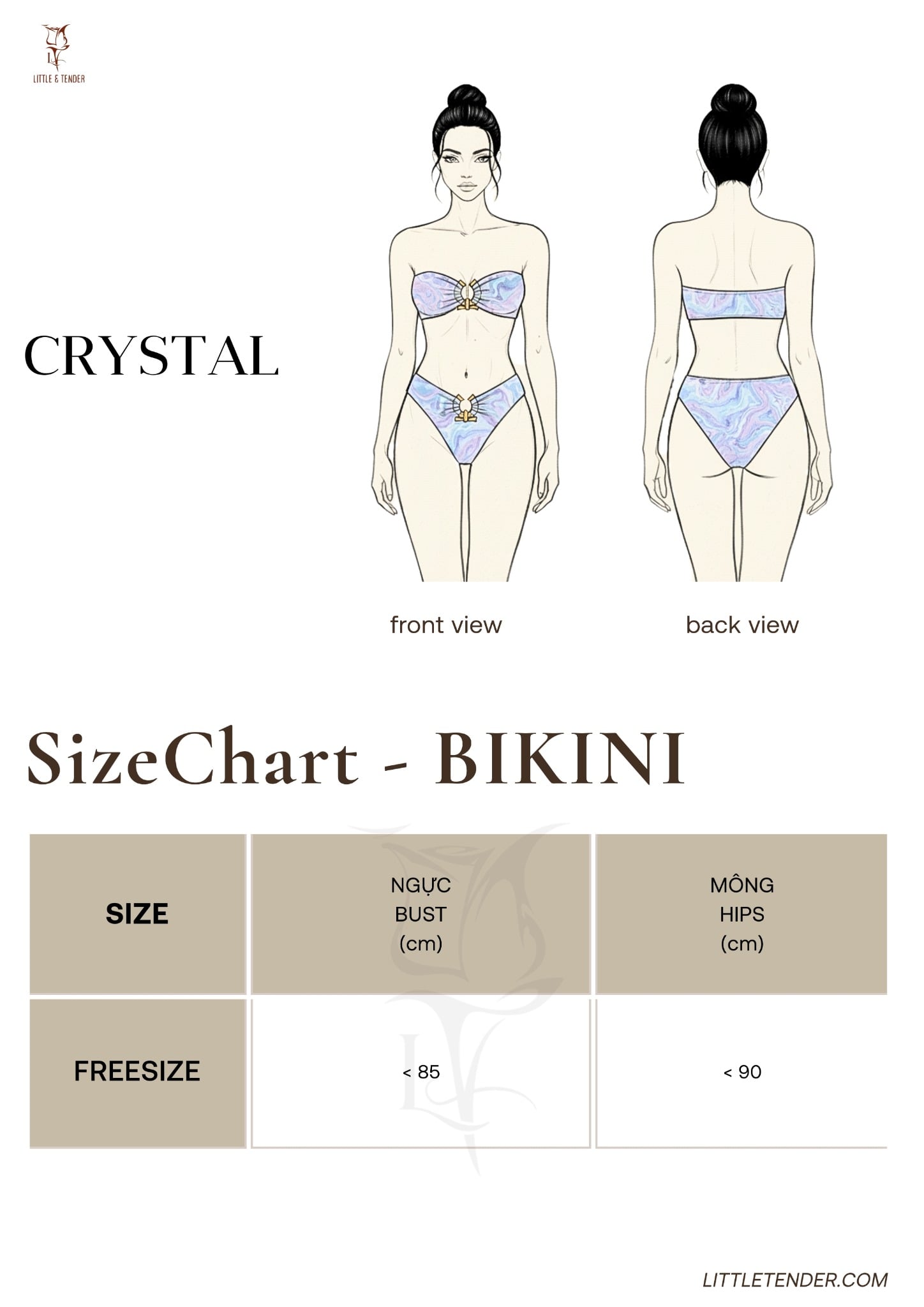 CRYSTAL SWIMSUIT - ÁO TẮM 2 MẢNH SEXY HỌA TIẾT LOANG MÀU TRENDY