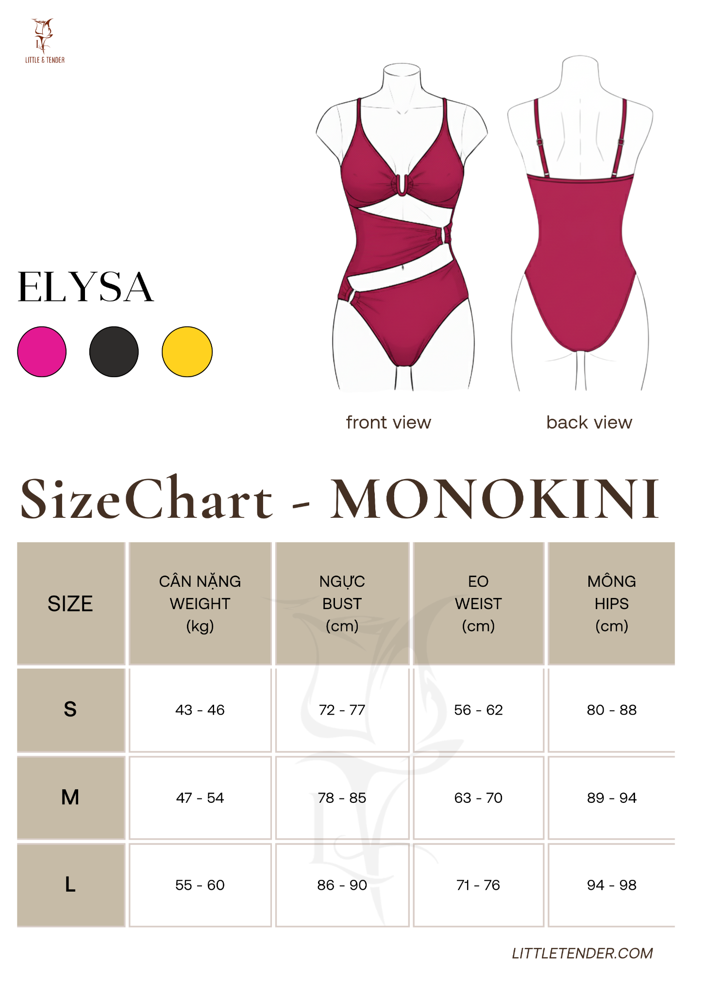 Elysa Swimsuit - Áo Tắm 1 Mảnh Cutout Khuyên Chữ U