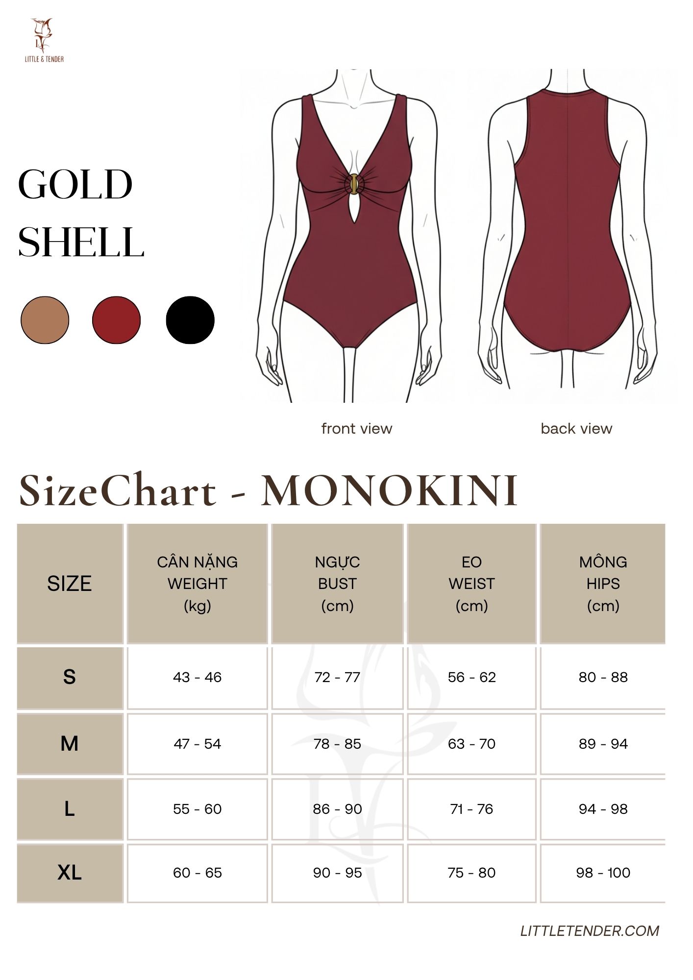 GOLD SHELL SWIMSUIT - ÁO TẮM MỘT MẢNH ĐÍNH SÒ VÀNG