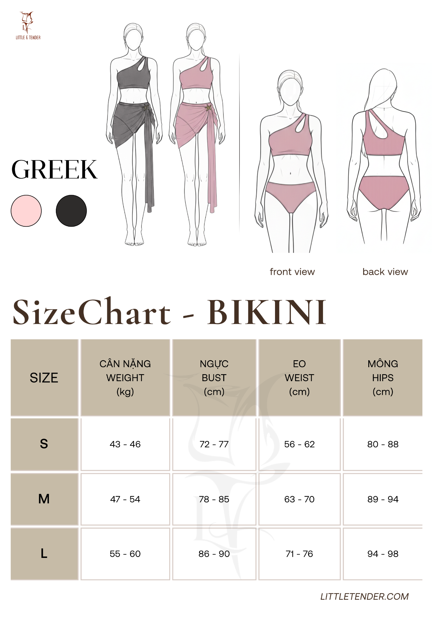 Greek Swimsuit - Áo Tắm Hy Lạp 2 Mảnh Kèm Chân Váy