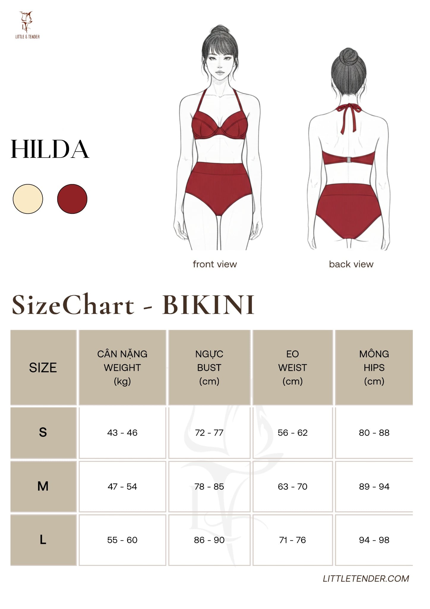 HILDA SWIMSUIT - BIKINI CÓ GỌNG ÁNH NHŨ ĐẦY CUỐN HÚT