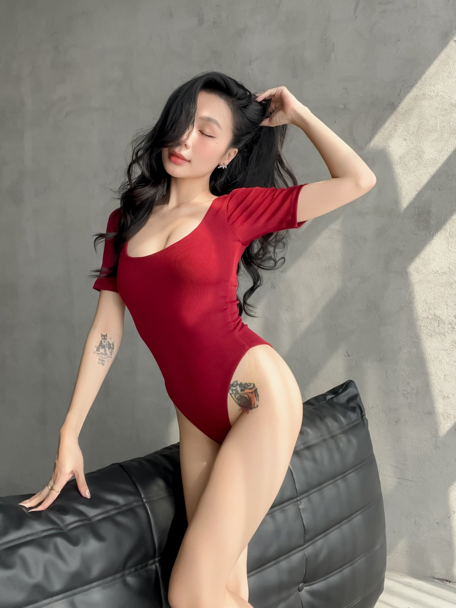 SIREN BODYSUIT -  BODYSUIT BA LỖ CỔ U SEXY