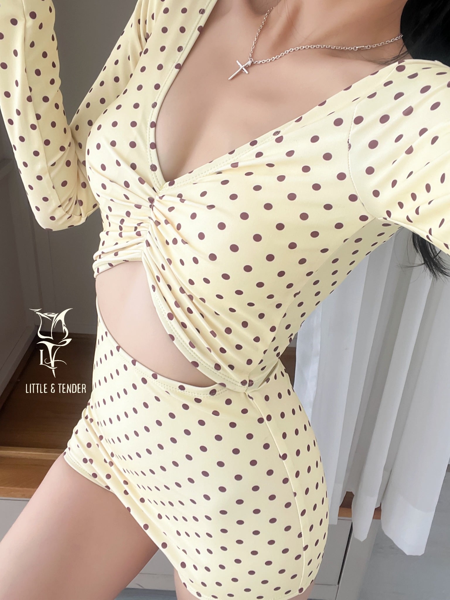 XAVIA SWMSUIT - ÁO TẮM MỘT MẢNH HỌA TIẾT CHẤM BI (SALE)