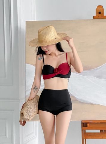 ROSEA SWIMSUIT -  Áo Tắm 2 Mảnh Có Gọng - Đính Hoa Hồng