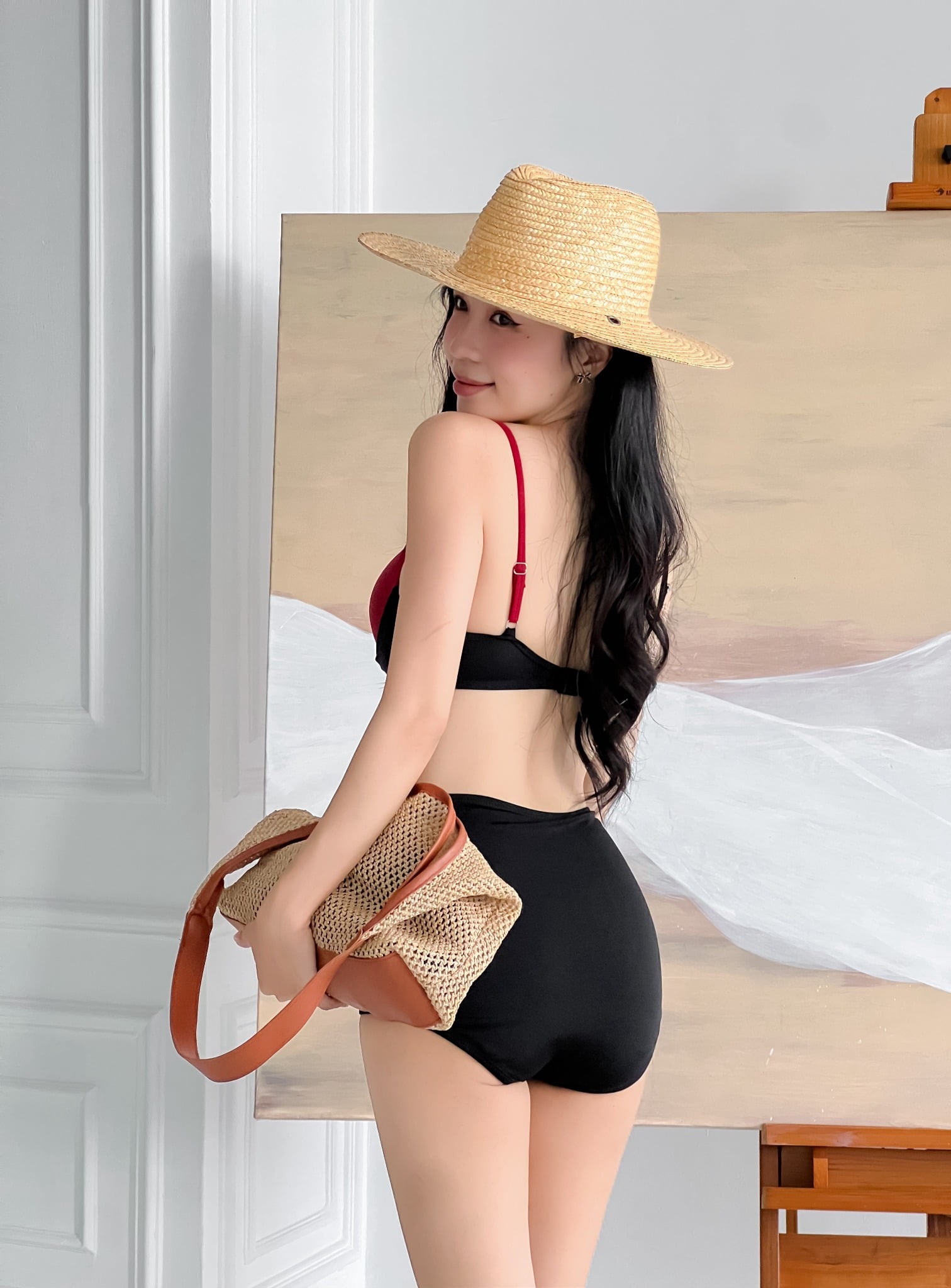 ROSEA SWIMSUIT -  Áo Tắm 2 Mảnh Có Gọng - Đính Hoa Hồng