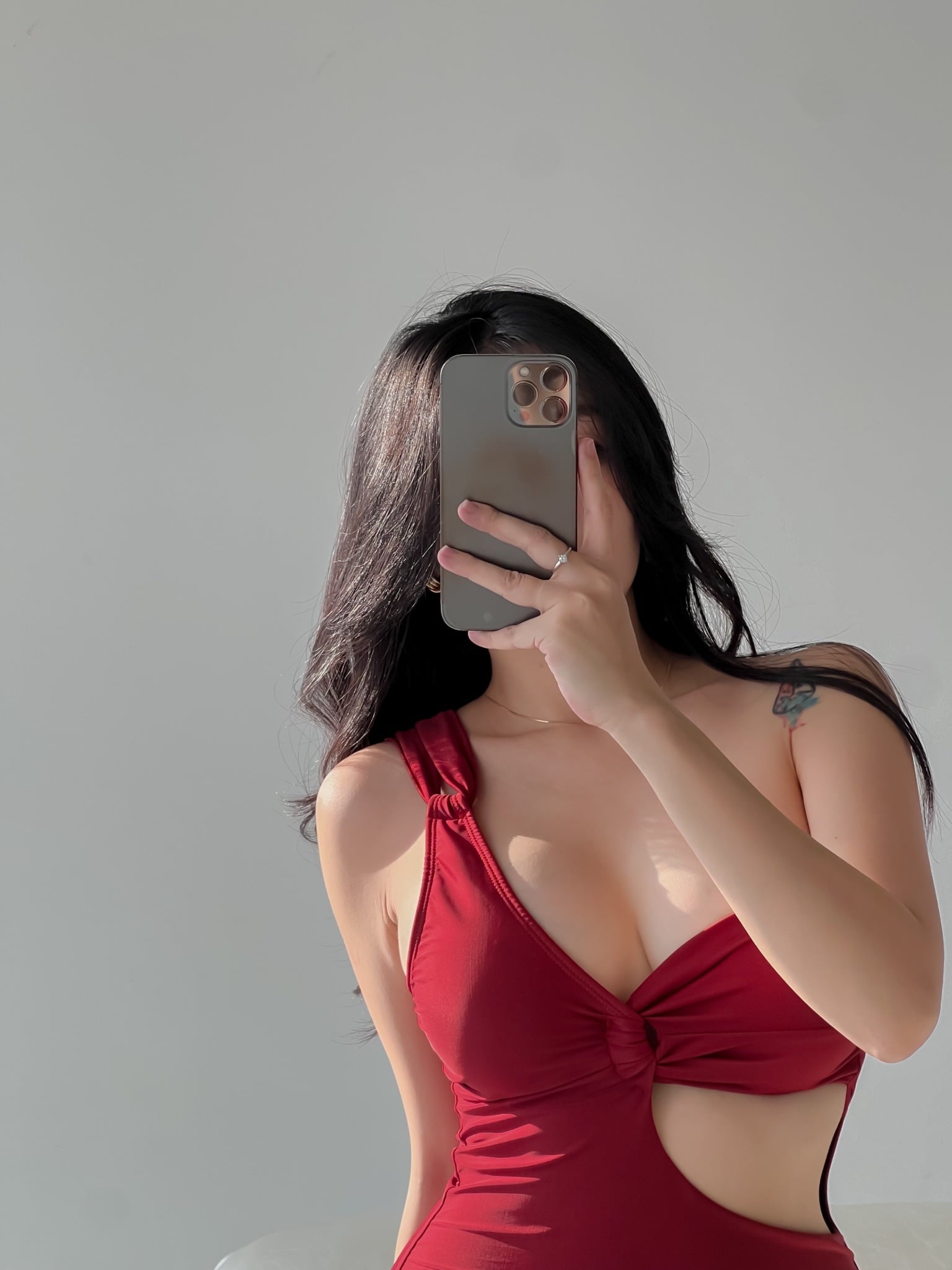 ANITA SWIMSUIT - ÁO TẮM 1 mảnh đỏ đô cut out ngay eo