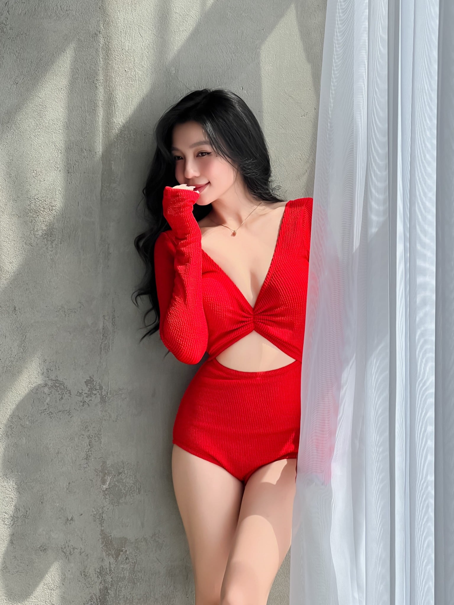 Evelyn Swimsuit - Áo Tắm 1 Mảnh Nhún Cài - Thun Gân