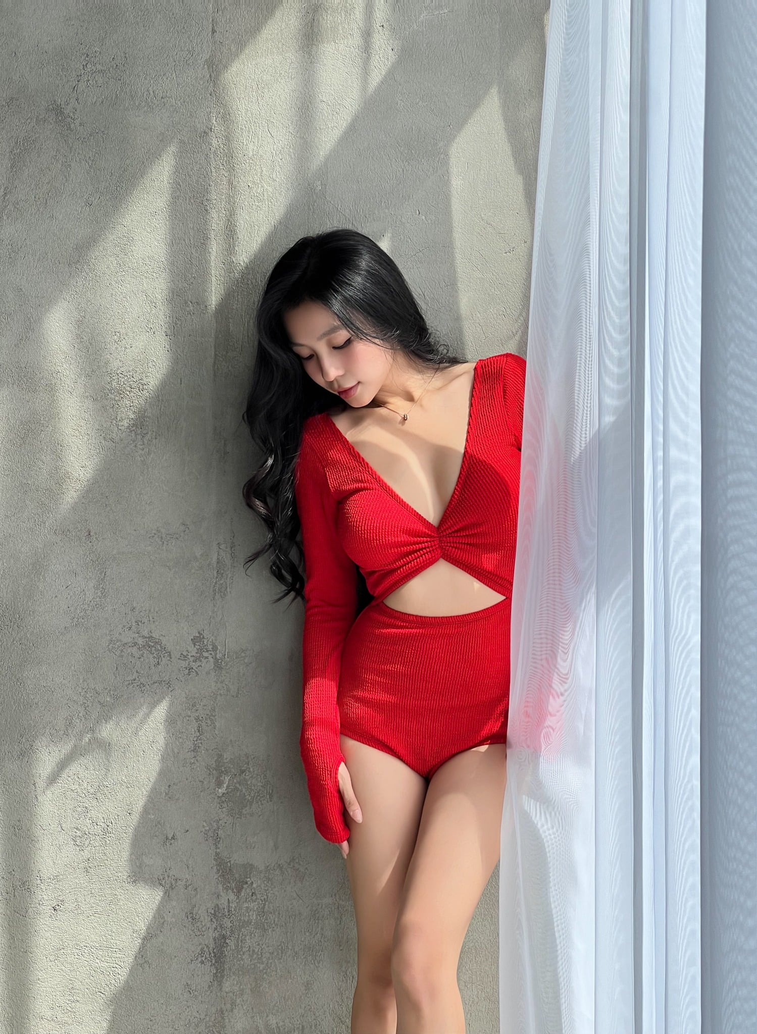 Evelyn Swimsuit - Áo Tắm 1 Mảnh Nhún Cài - Thun Gân