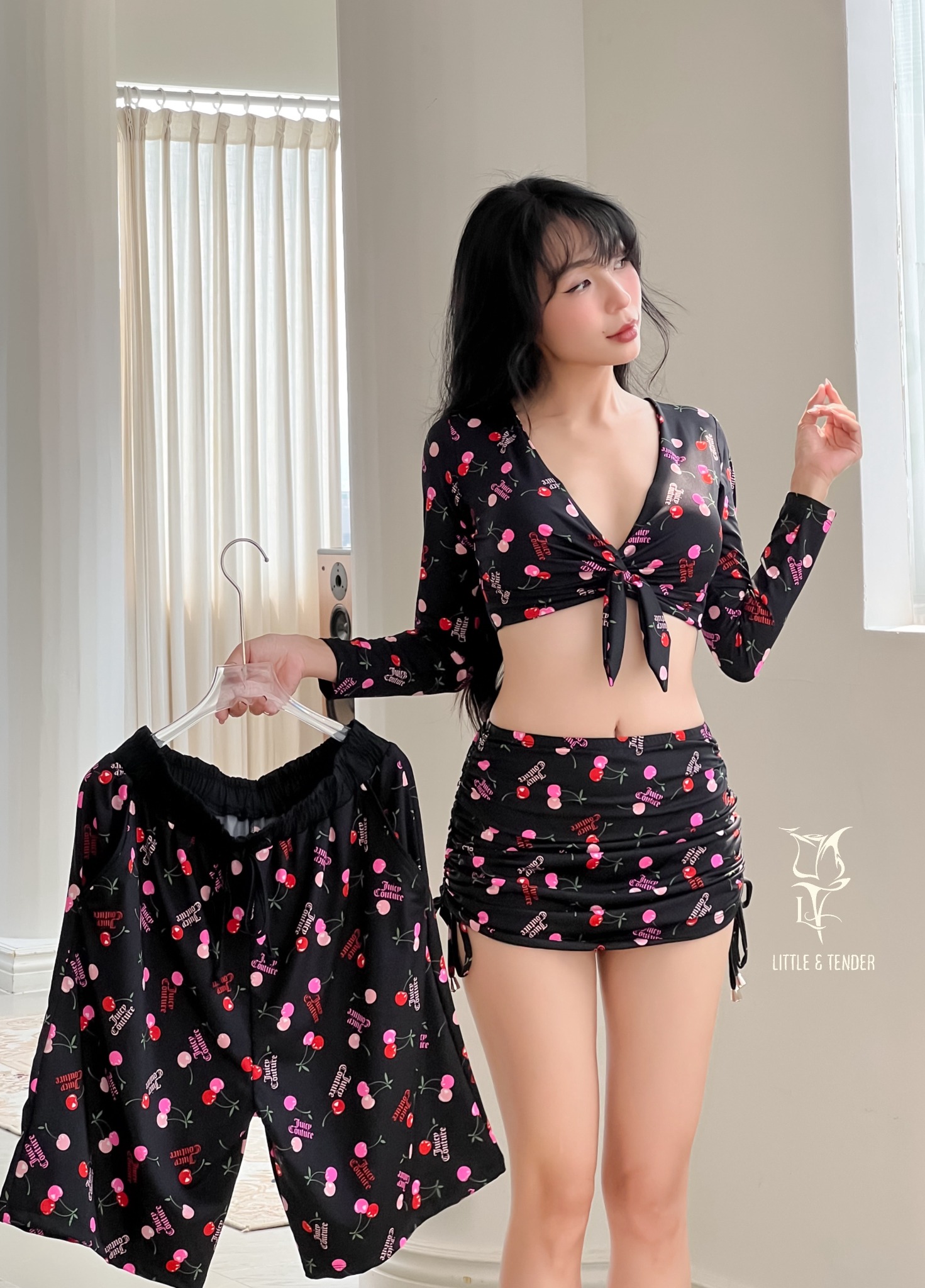 CHERRY COUPLE SET - SET BIKINI COUPLE HỌA TIẾT CHERRY DỄ THƯƠNG