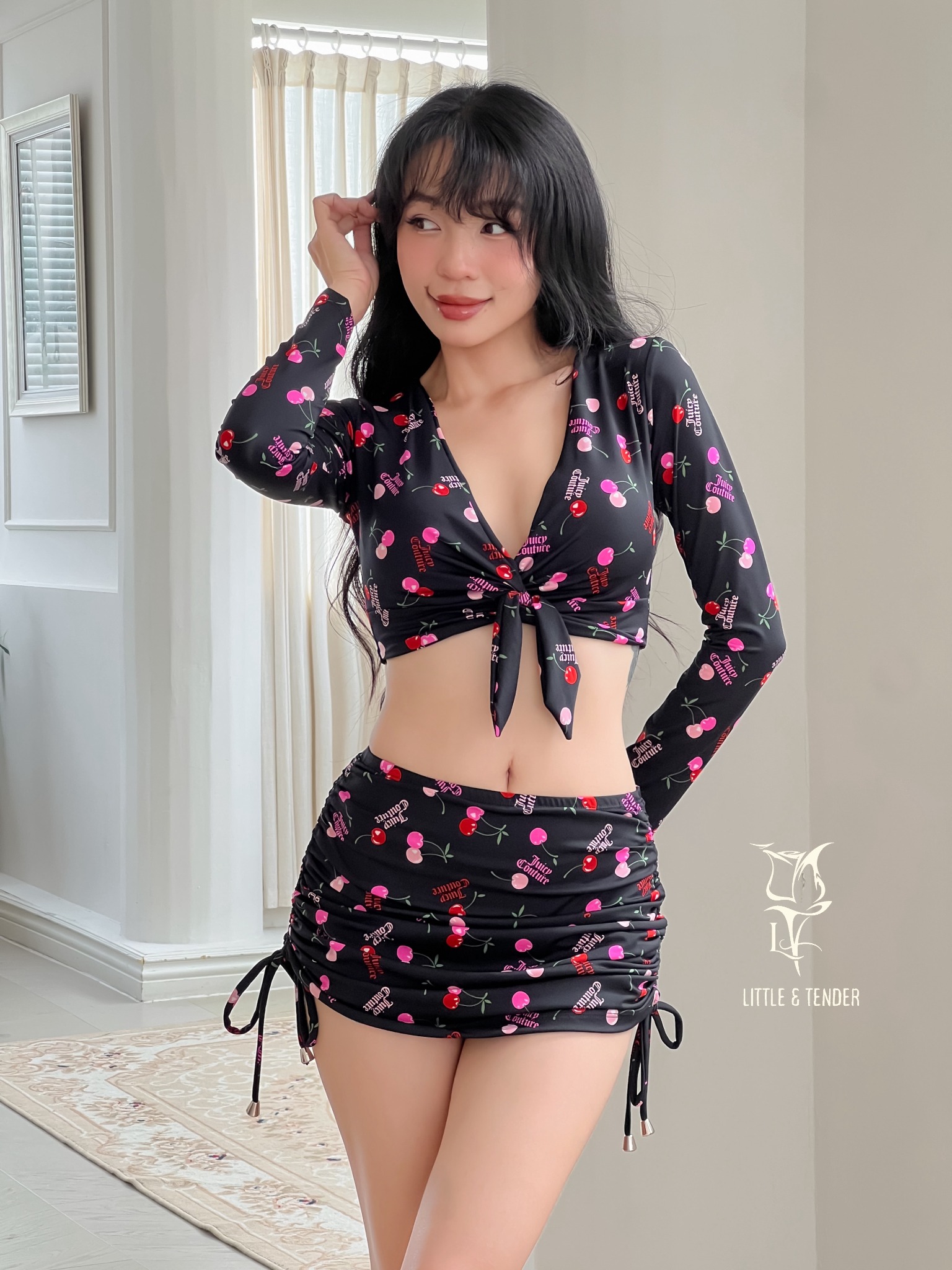 CHERRY COUPLE SET - SET BIKINI COUPLE HỌA TIẾT CHERRY DỄ THƯƠNG