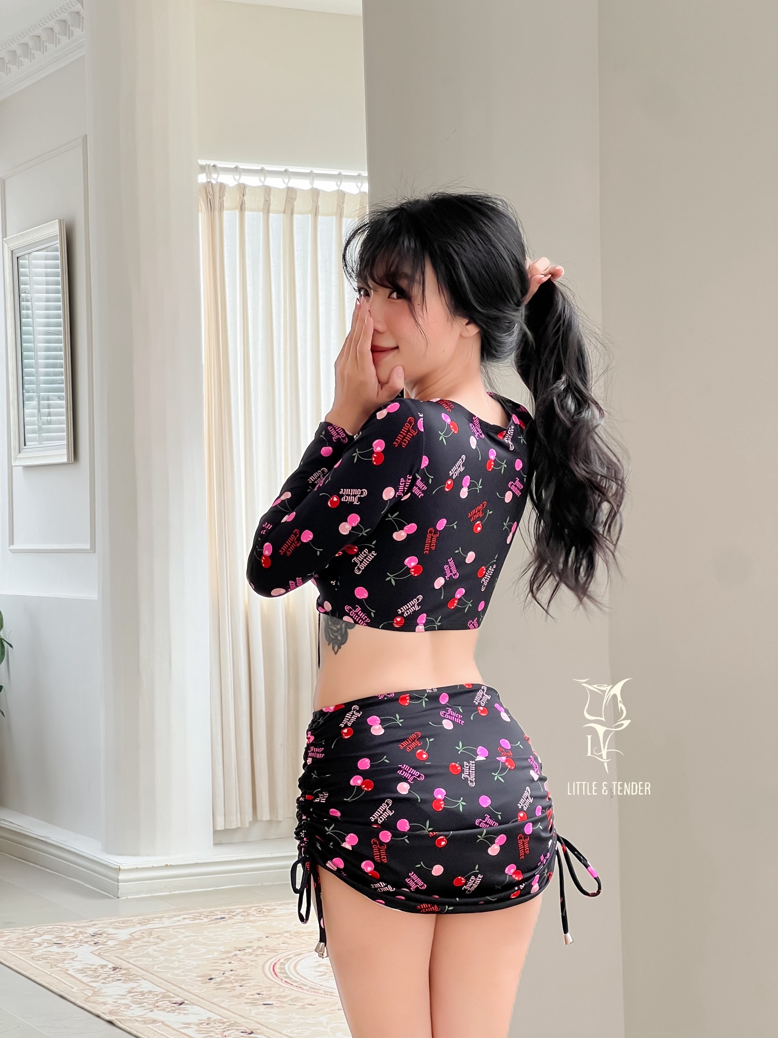 CHERRY COUPLE SET - SET BIKINI COUPLE HỌA TIẾT CHERRY DỄ THƯƠNG