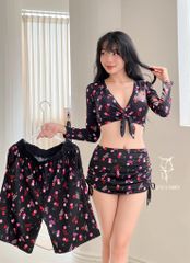 CHERRY COUPLE SET - SET BIKINI COUPLE HỌA TIẾT CHERRY DỄ THƯƠNG