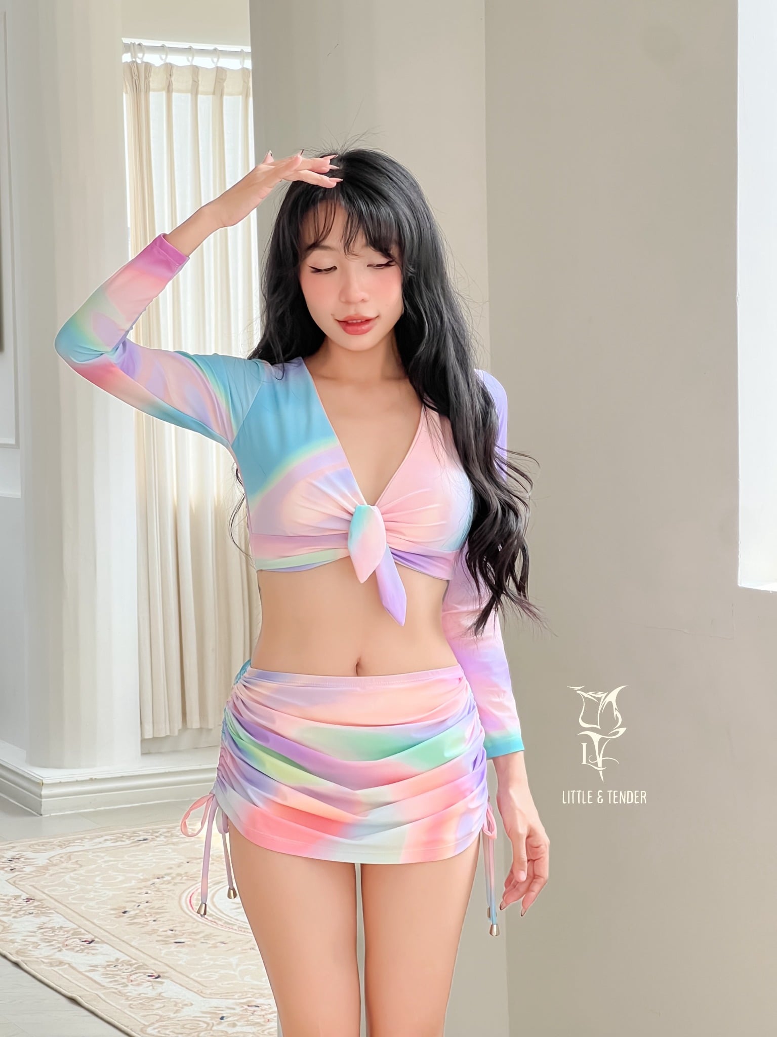 JADEN COUPLE SET - SET ĐỒ BƠI COUPLE CAO CẤP MÀU LOANG PASTEL