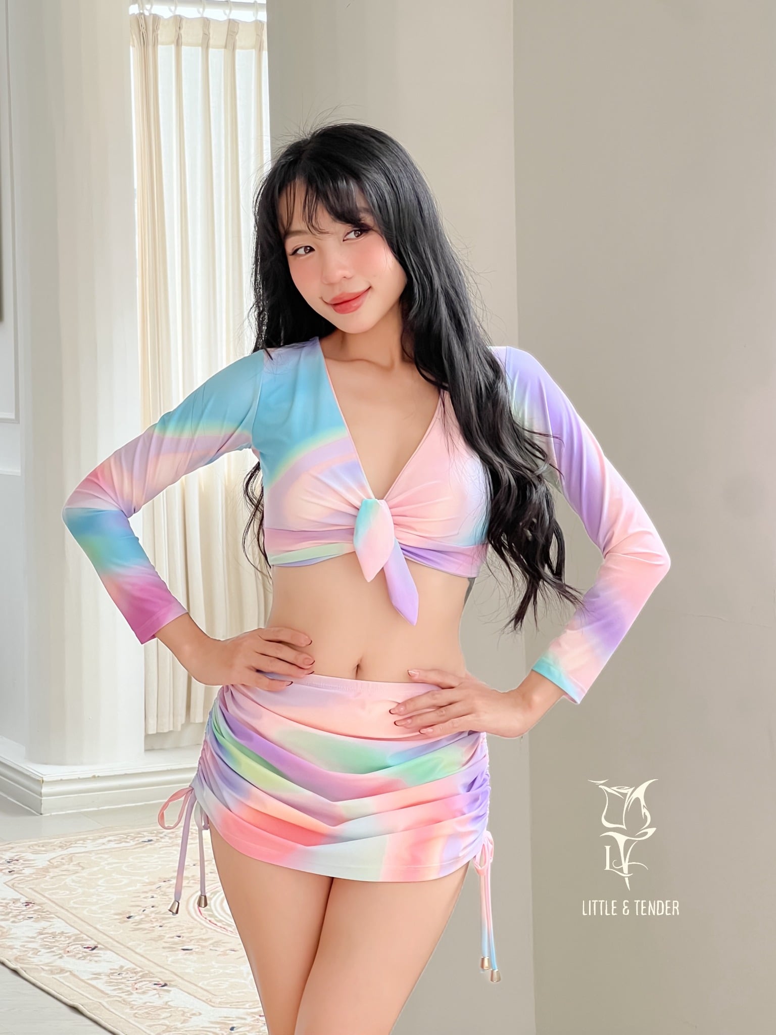 JADEN COUPLE SET - SET ĐỒ BƠI COUPLE CAO CẤP MÀU LOANG PASTEL