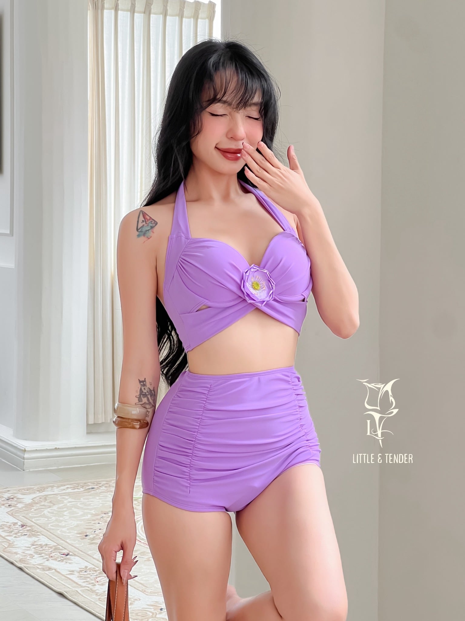 LOTUS SWIMSUIT - Áo Tắm 2 Mảnh Gọng Hoa Sen