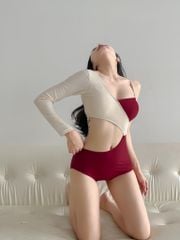Butterfly Swimsuit SALE - Áo Tắm 1 Mảnh Tay Dài lưng Cut Out