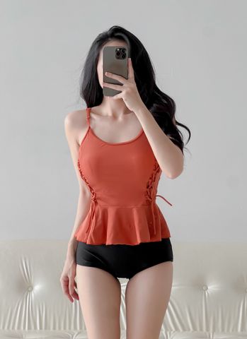 CHLOE SWIMSUIT - BIKINI KÍN ĐÁO CỔ ĐIỂN MÀU CAM ĐẤT