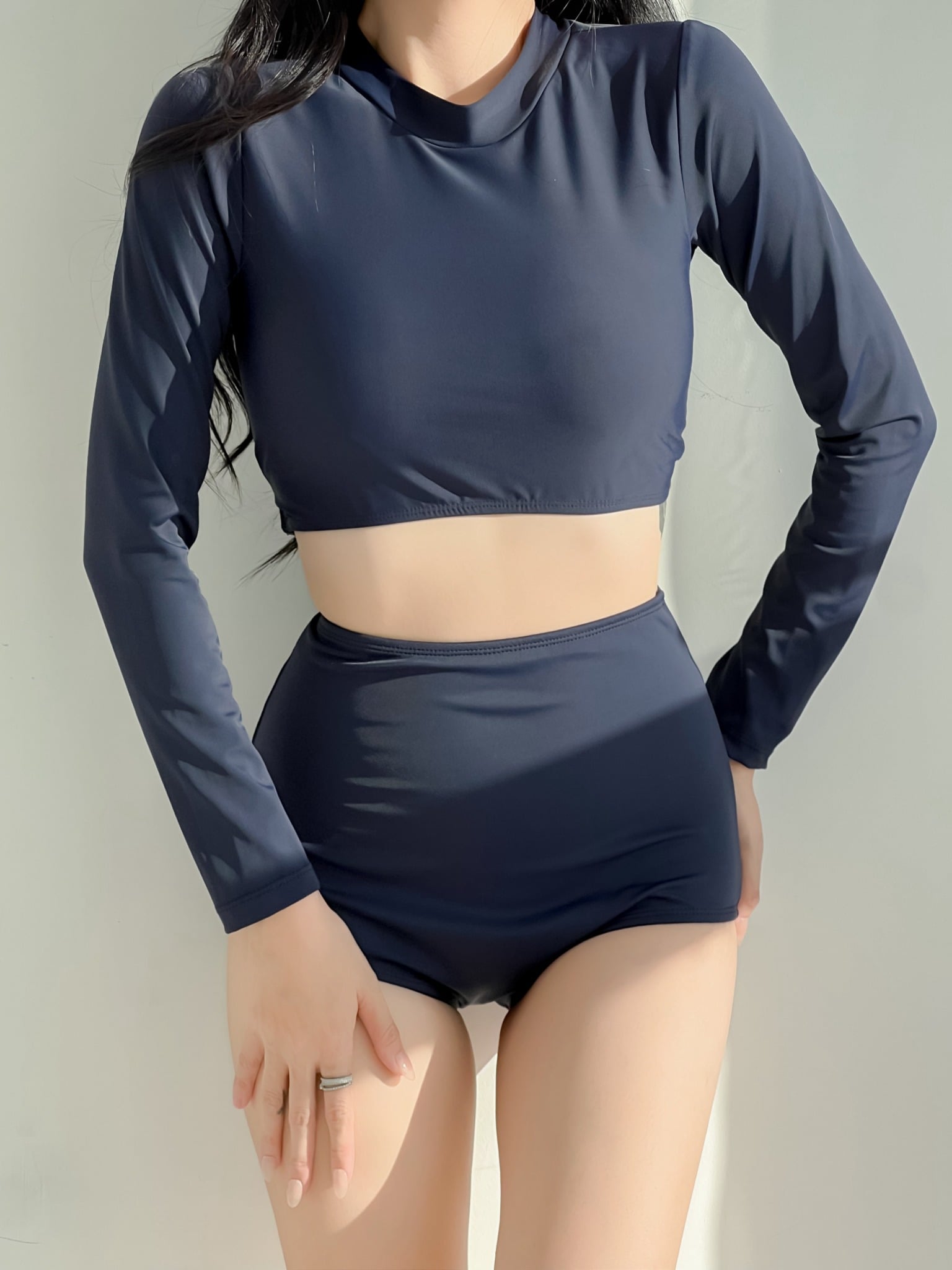 MELINA SWIMSUIT - ÁO TẮM 2 MẢNH TAY DÀI LƯNG 2 NƠ