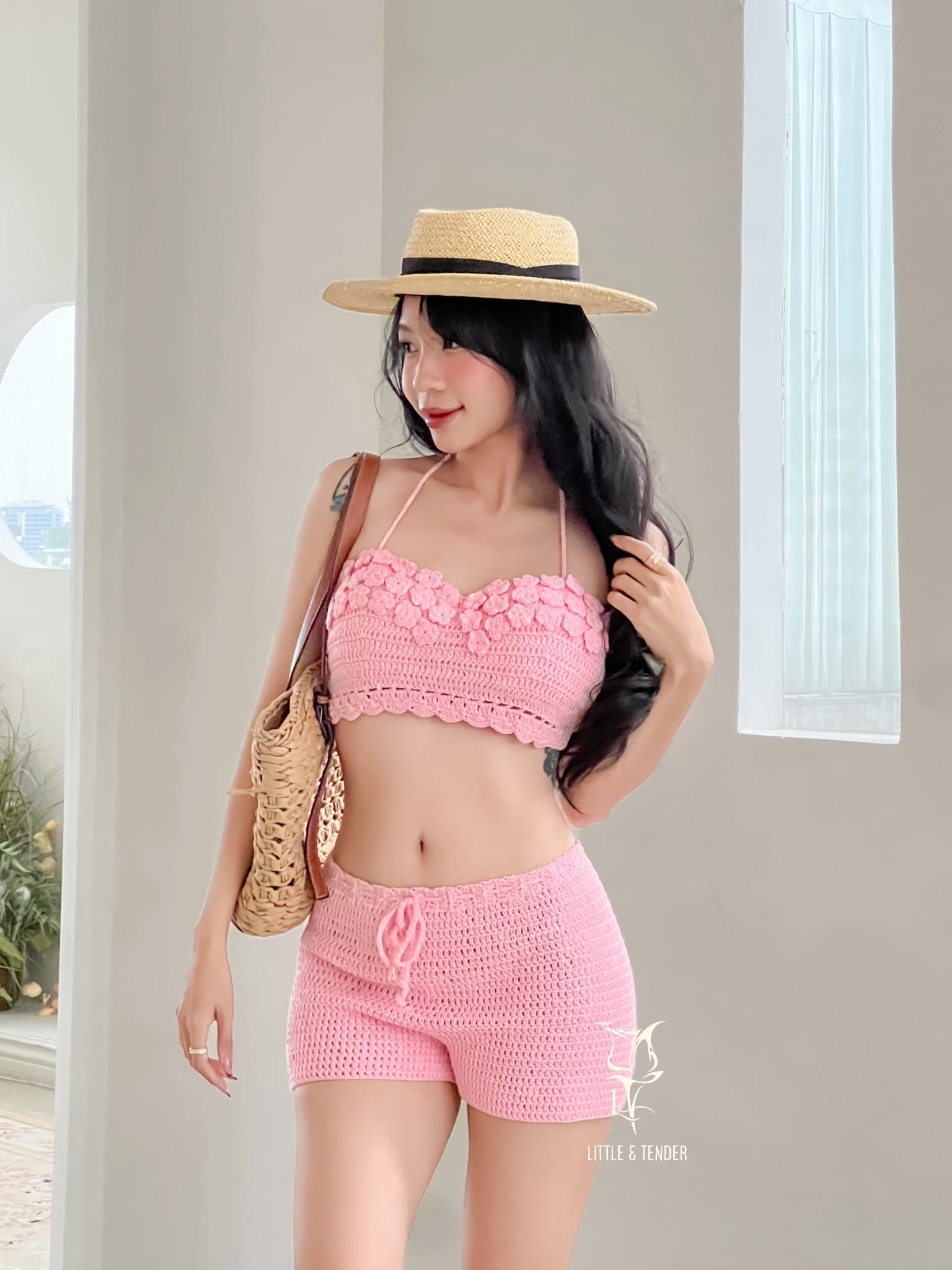 SAKURA SWIMSUIT - ÁO TẮM 2 MẢNH LEN DỆT THỦ CÔNG