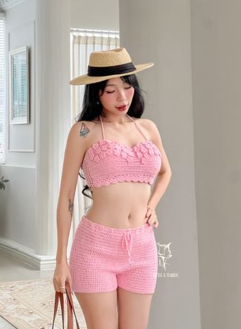 SAKURA SWIMSUIT - ÁO TẮM 2 MẢNH LEN DỆT THỦ CÔNG