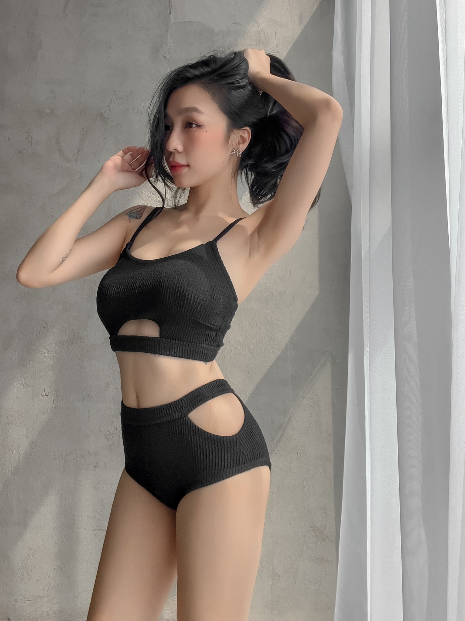 KAORI SWIMSUIT SALE - SET 3 MÓN KÈM QUẦN LƯỚI KÍN ĐÁO