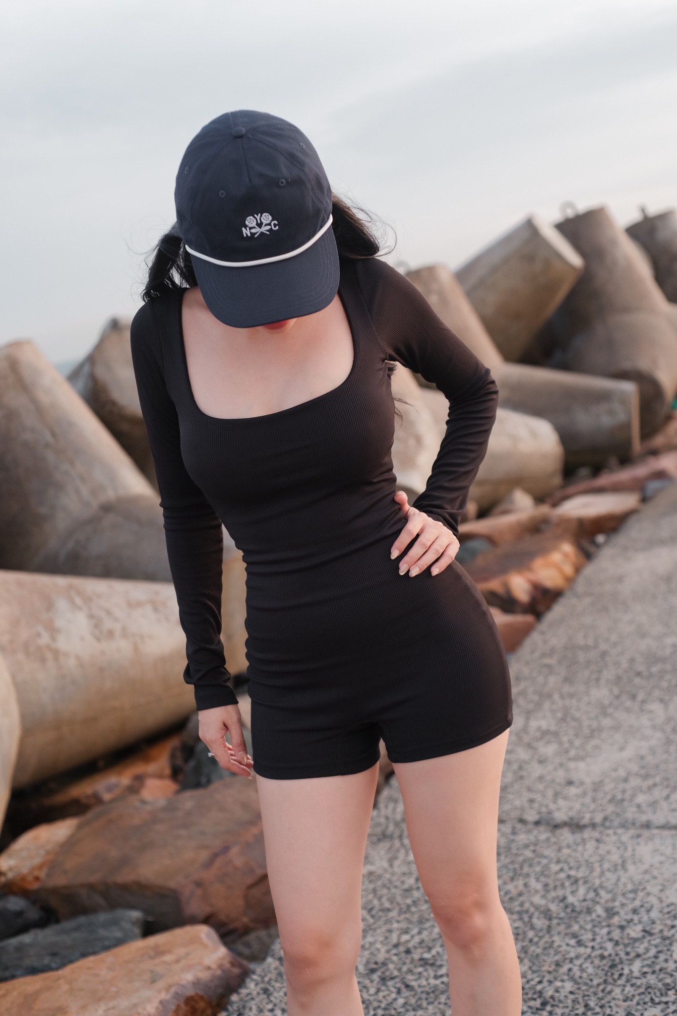 ELLE JUMPSUIT - BỘ JUMPSUIT DÀI TAY THUN GÂN CAO CẤP