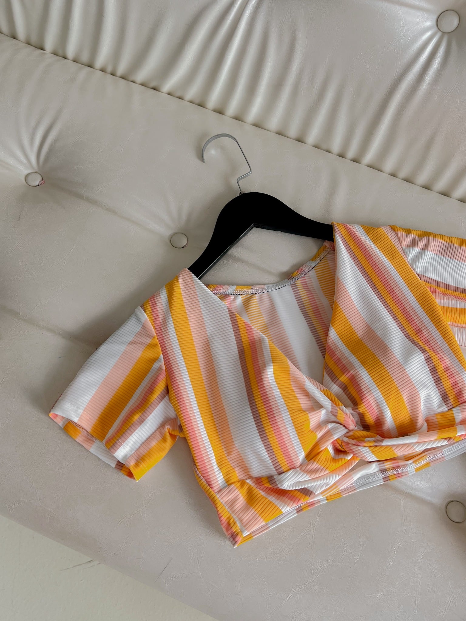 JUICE COUPLE SET SALE - ÁO TẮM 2 MẢNH HỌA TIẾT SỌC CAM