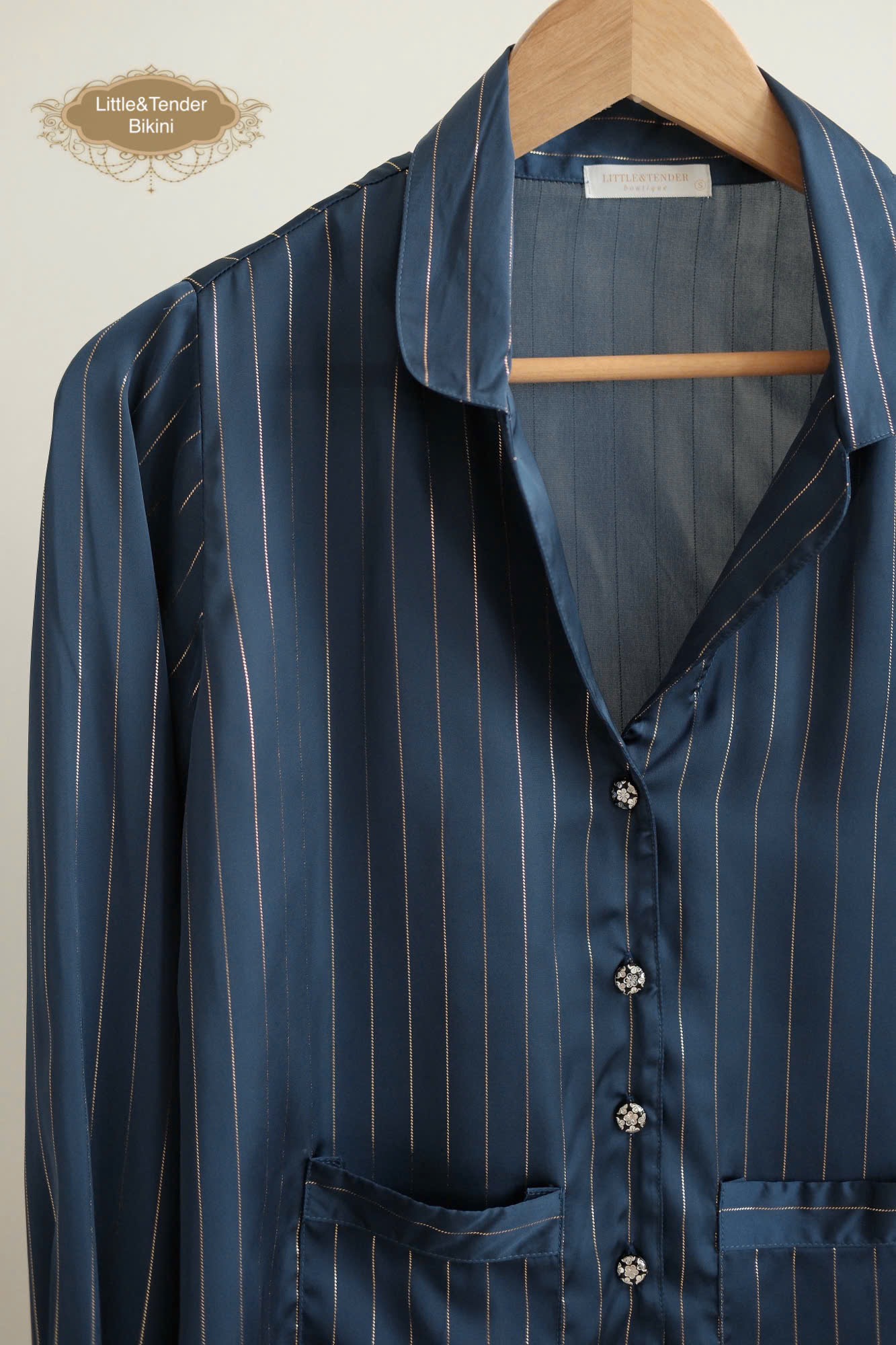ROYAL BLUE SLIK PYJAMAS - ĐỒ NGỦ LỤA DÀI MÀU XANH ROYAL