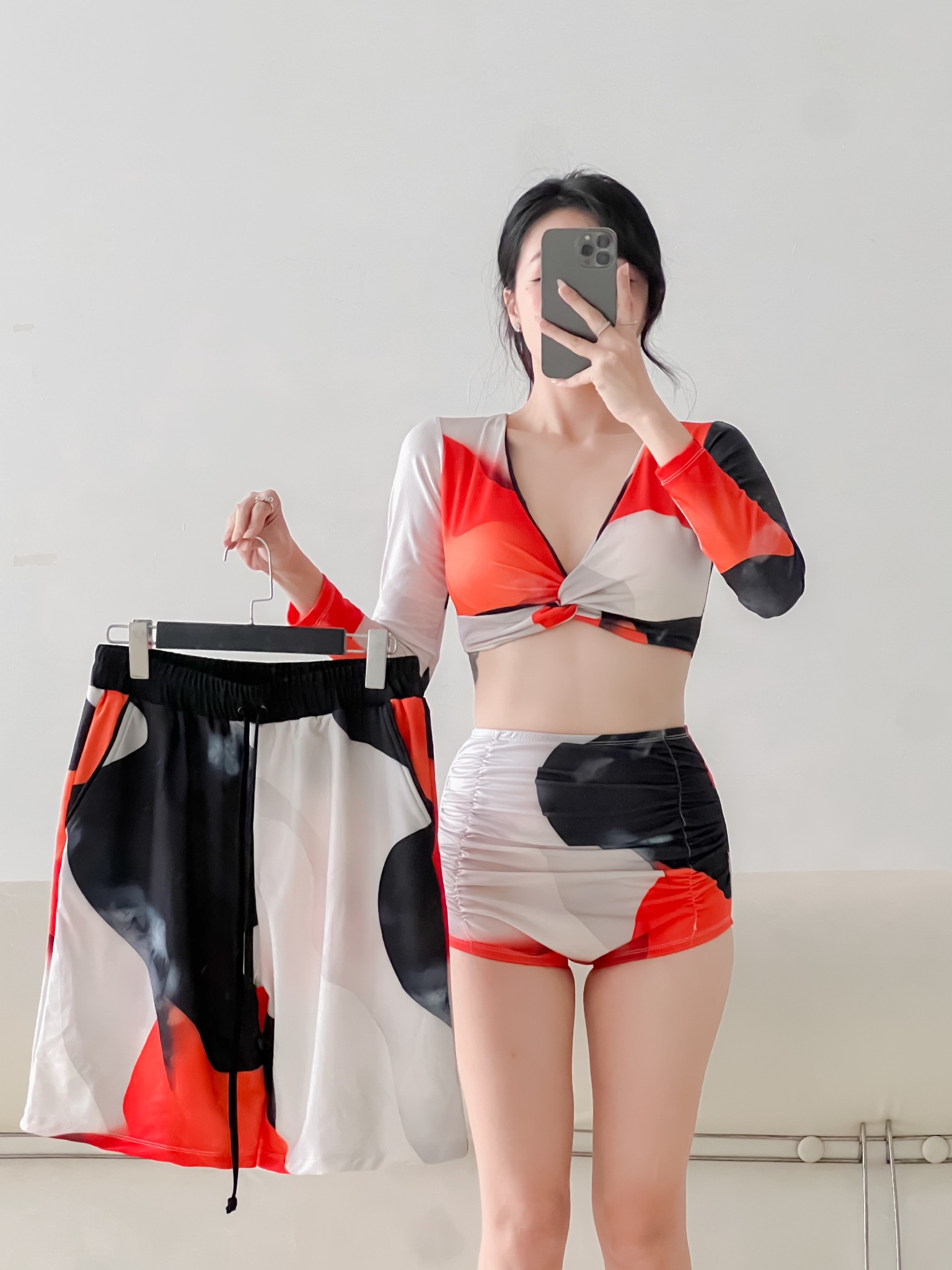 Edgy Match Couple Set - SET BIKINI COUPLE LOANG MÀU BÒ SỮA