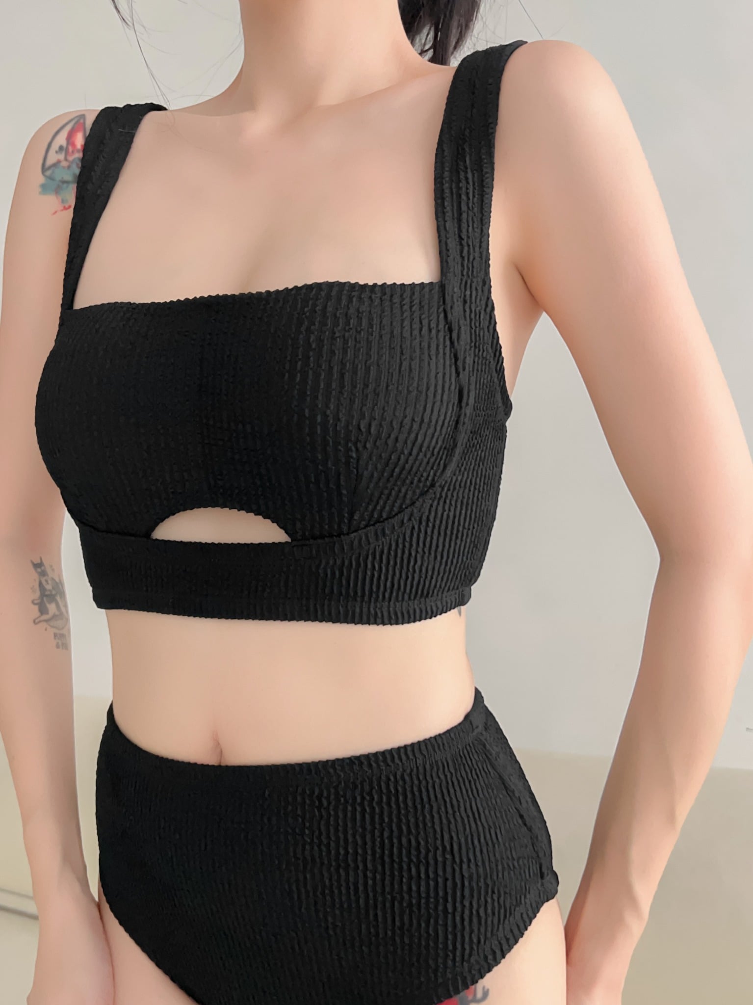 SARINA SWIMSUIT - SET BIKINI 3 DÂY LƯNG KÈM ÁO KHOÁC KÍN ĐÁO